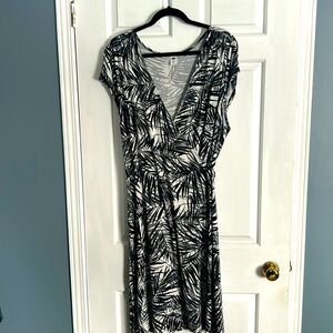 XXL stretch jersey wrap dress